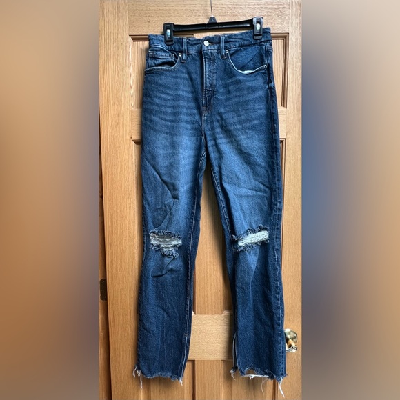 Good American Pants - GOOD AMERICAN- GOOD BOY STRAIGHT SURER HICH-RISE STRAIGHT 32" INSEAM. Size:10/30